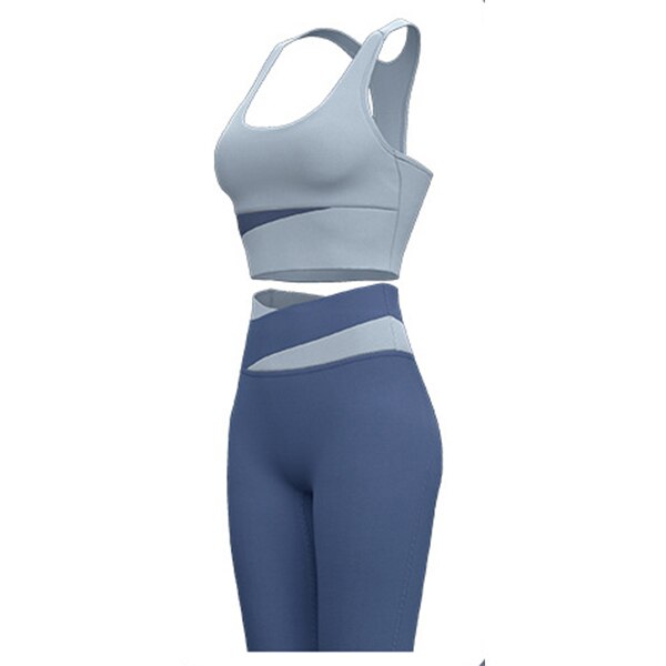 Yoga Set Women Sport Suit Sports Bra High Waist Sport Leggings Athletic Workout Sportswear