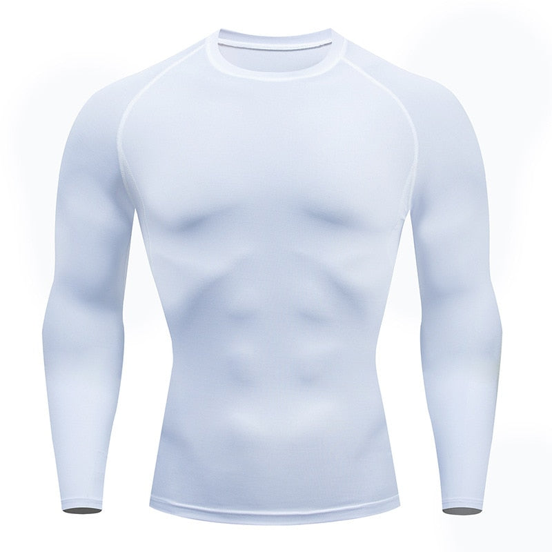 Gym T Shirt Men Bodybuilding Quick-drying Fitness Compression Shirt Running Workout Man Sports First Layer Sportswear