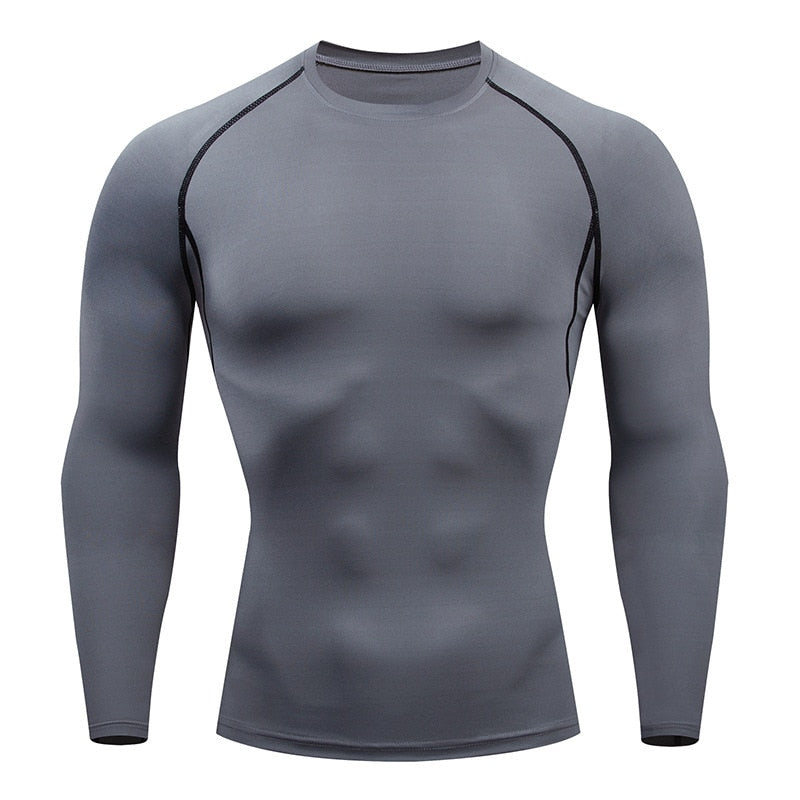 Gym T Shirt Men Bodybuilding Quick-drying Fitness Compression Shirt Running Workout Man Sports First Layer Sportswear