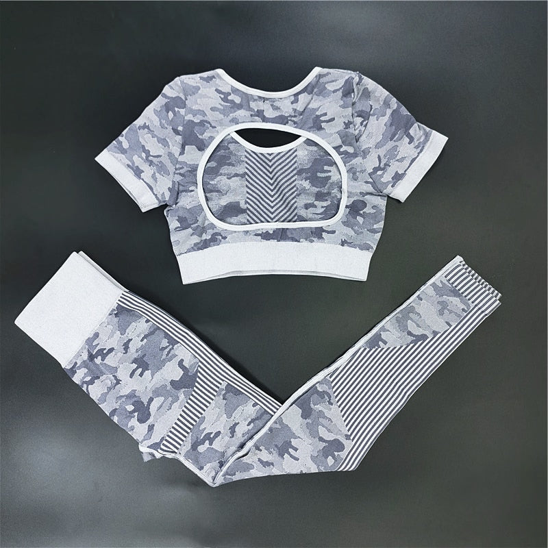 2Pc Yoga Set Crop Top