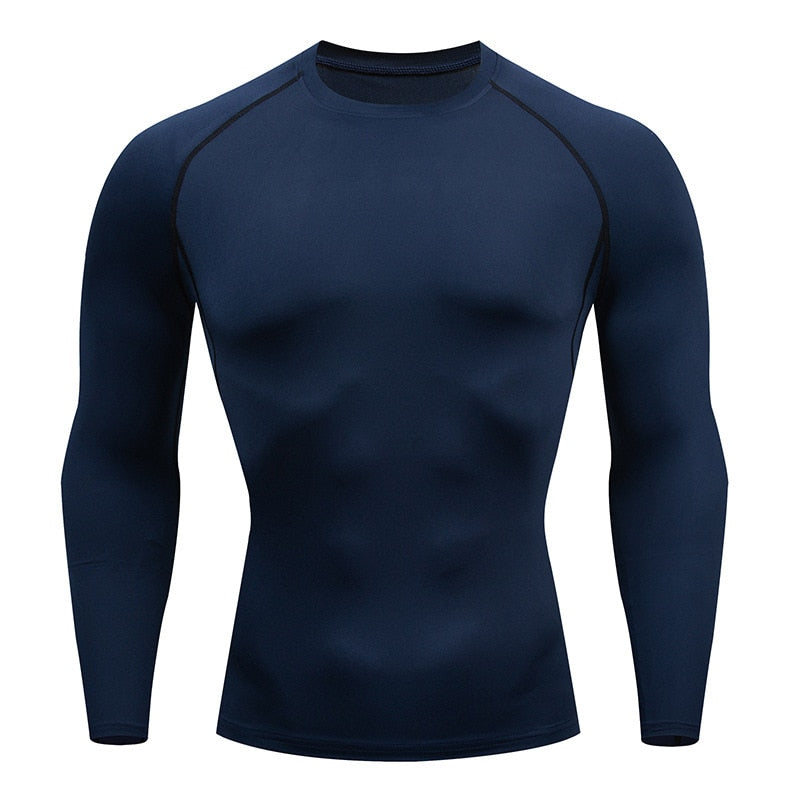 Gym T Shirt Men Bodybuilding Quick-drying Fitness Compression Shirt Running Workout Man Sports First Layer Sportswear