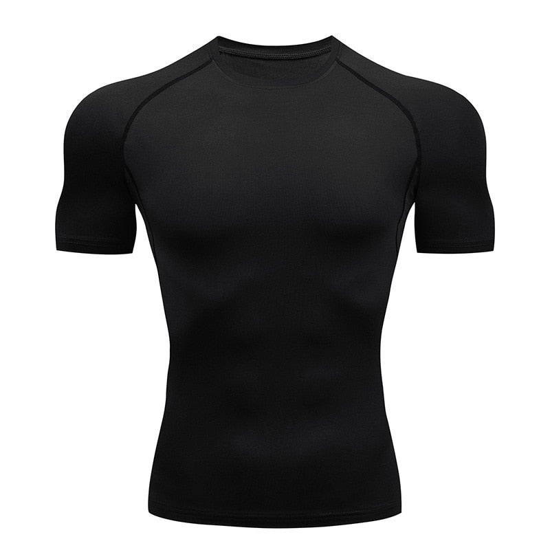 Gym T Shirt Men Bodybuilding Quick-drying Fitness Compression Shirt Running Workout Man Sports First Layer Sportswear