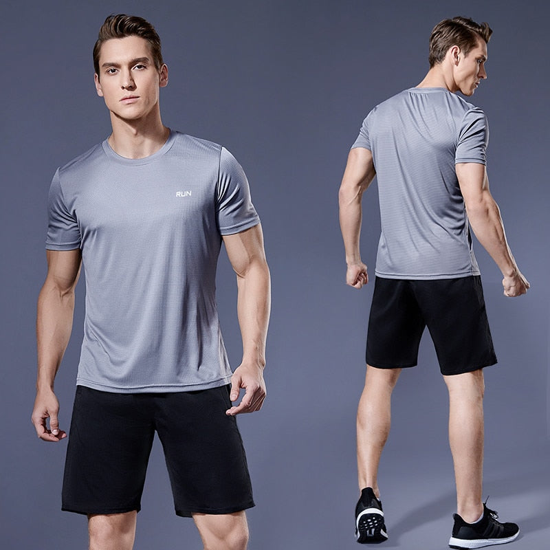 Multicolor Quick Dry Short Sleeve Sport T Shirt Gym Jerseys Fitness Shirt Trainer Running T-Shirt