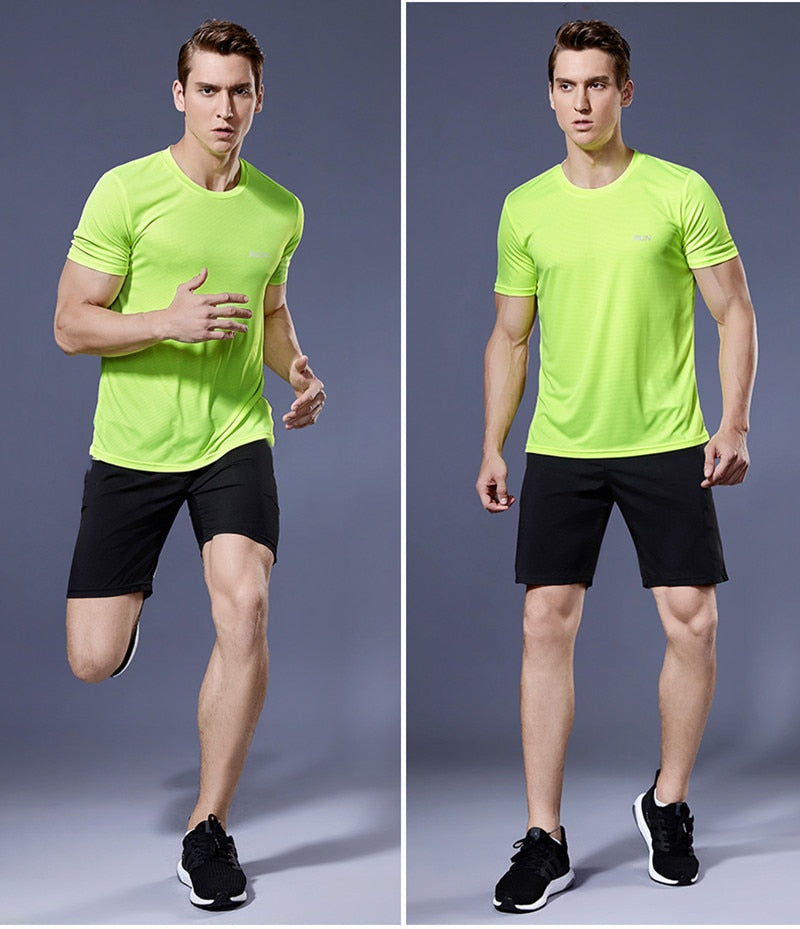 Multicolor Quick Dry Short Sleeve Sport T Shirt Gym Jerseys Fitness Shirt Trainer Running T-Shirt