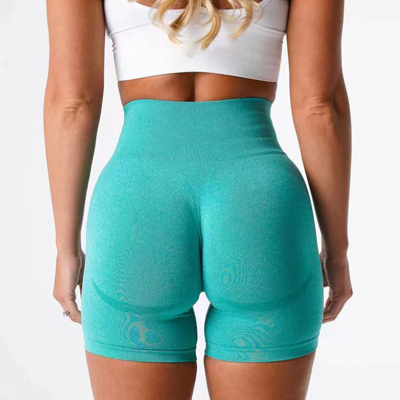 Seamless  High Waist Fitness Running Shorts